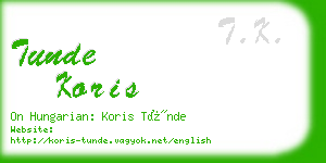 tunde koris business card